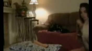 Teen babe eager to experiment with animal fun on webcam