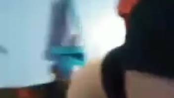 Filthy mutt screwing a chubby whore in doggy position