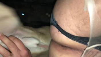 Big booty sissy gets fucked by his hung gay dog