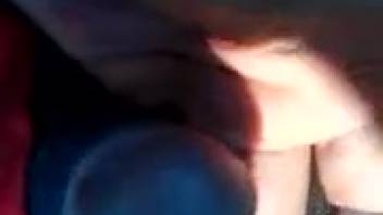 Guy stuffs a worm into his dick and it's disgusting