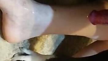 Sexy feet babe licking dick and getting screwed