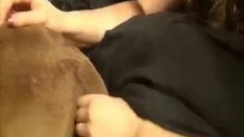 Hot beast eagerly bangs a filthy chick on the mattress