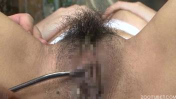 Raunchy homemade animal sex involving revolting worms
